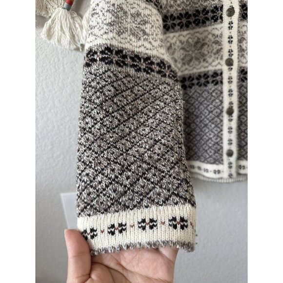 Baltic Inspirations Wool Blend Nordic Fair Isle Cardigan Sweater Cabincore M - Picture 3 of 8